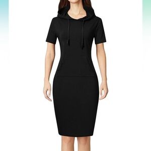 Missky Kangaroo pocket mini dress with hood.  Size S VV